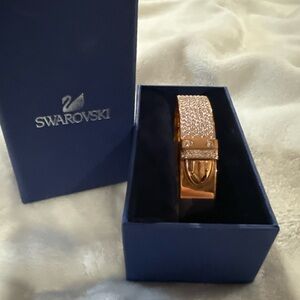 Swarovski Gold and Black Crystal-Embellished Bracelet